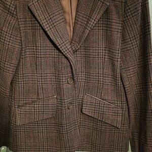 Brown Plaid Blazer
